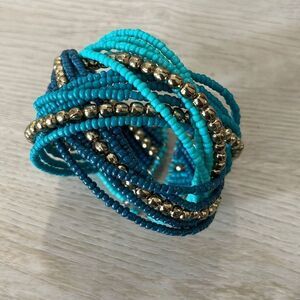 Beaded Cuff Bracelet Turquoise‎